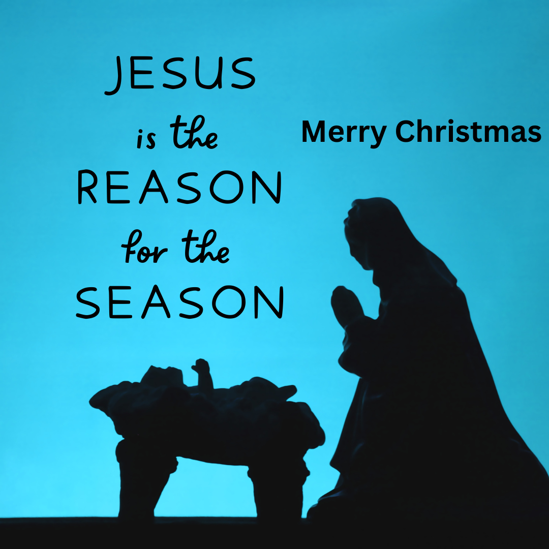 Blue Black Jesus Christmas Instagram Post